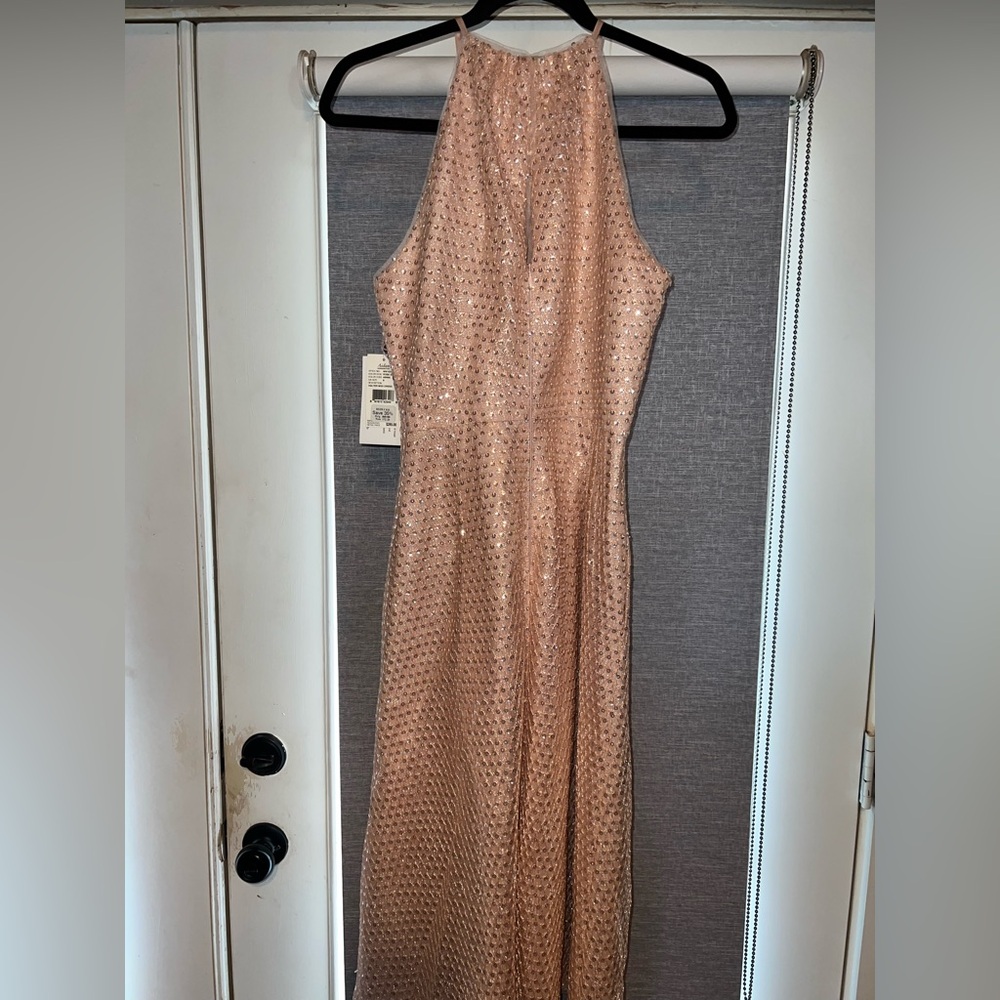 Aidan Mattox Pink Halter Midi Cocktail Dress - Picture 2 of 9
